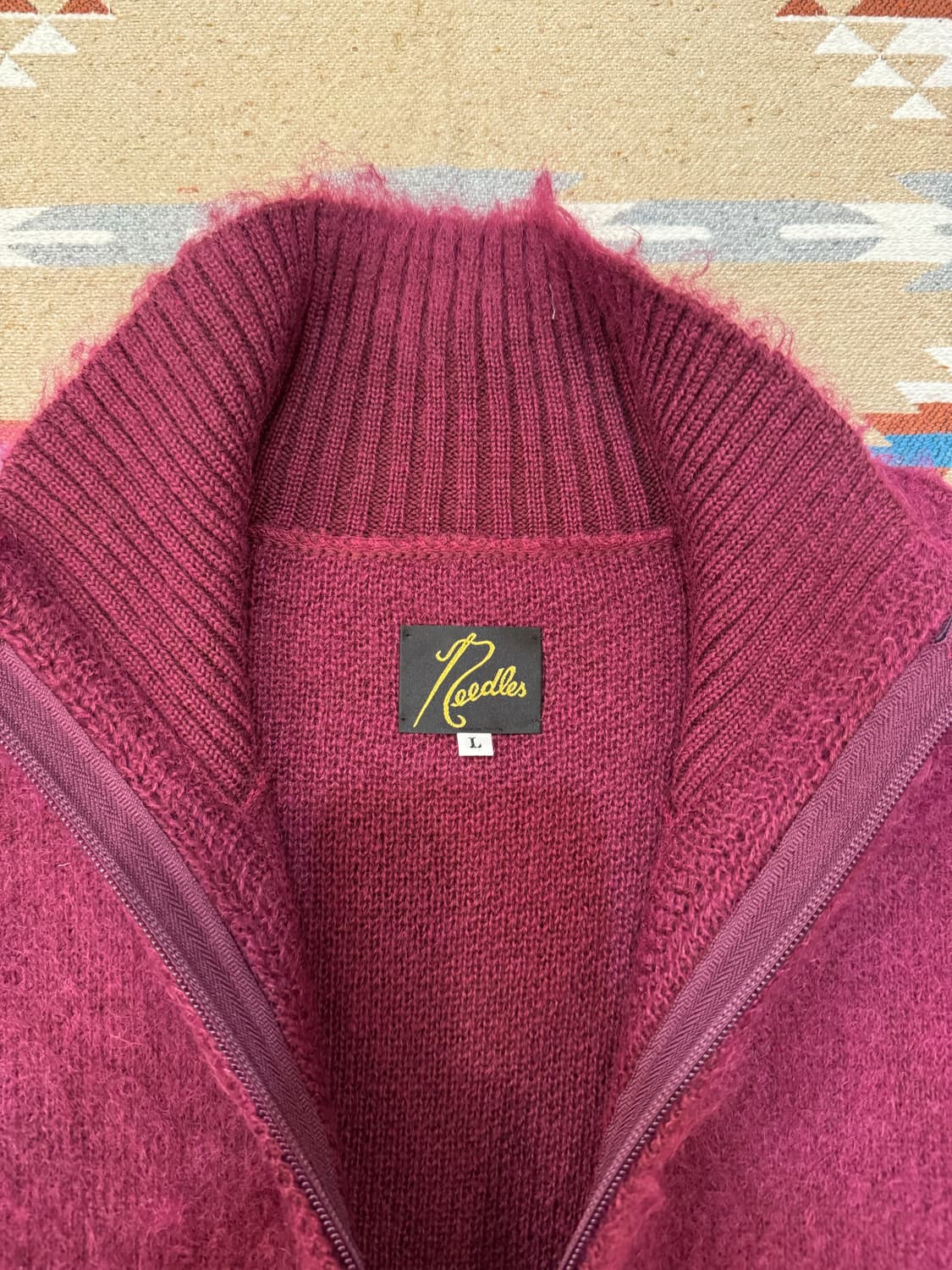 [L] 니들스 모헤어 집업 가디건 보르도 상품이미지3
