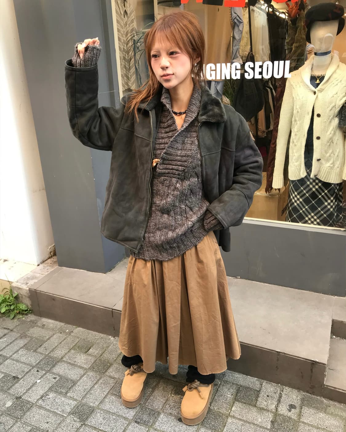 🦛베이직 무스탕 코디 🦛 상품이미지1