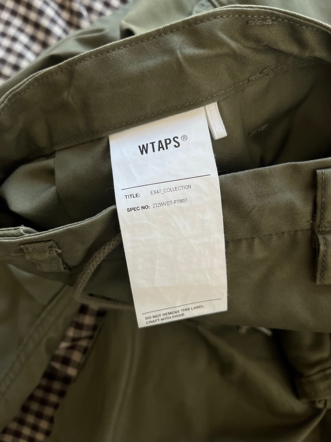 WTAPS (더블텝스) / 카고 팬츠 올리브 / 4 상품이미지4