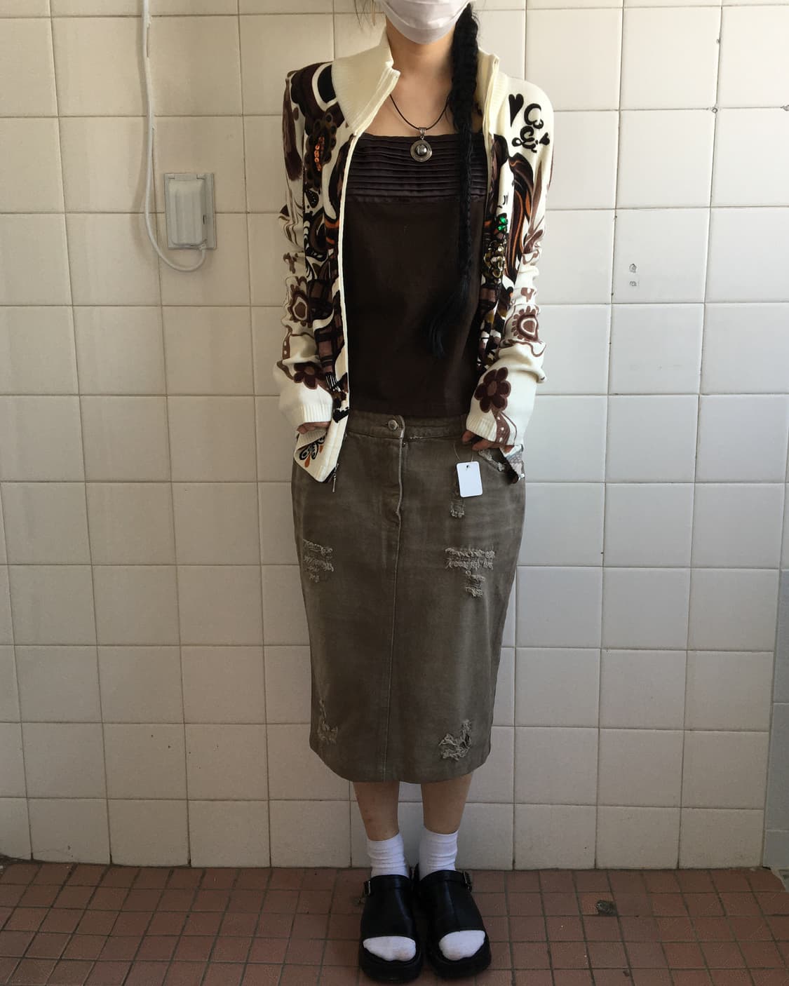 Printing point knit zip up 상품이미지6