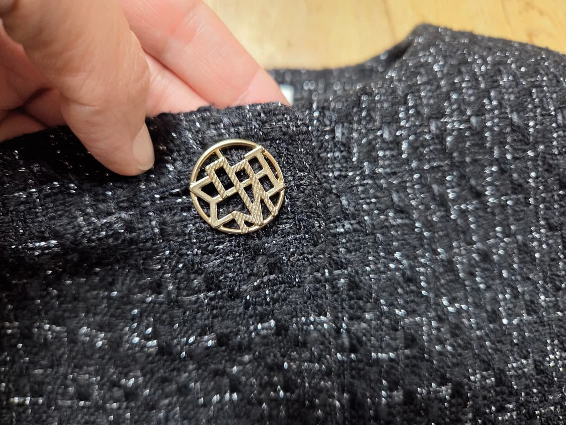 르꼬르망(le cormang) 금장버튼 트위드자켓 55  상품이미지3