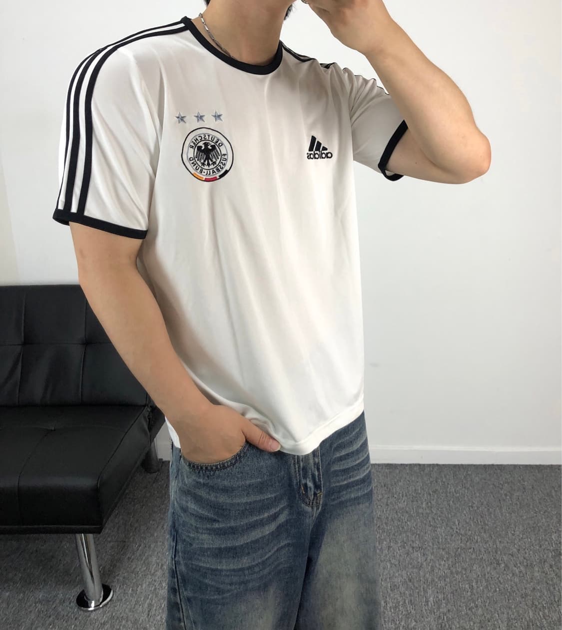 아디다스 정품 독일 홈 링거티 반팔 져지 유니폼 상품이미지1
