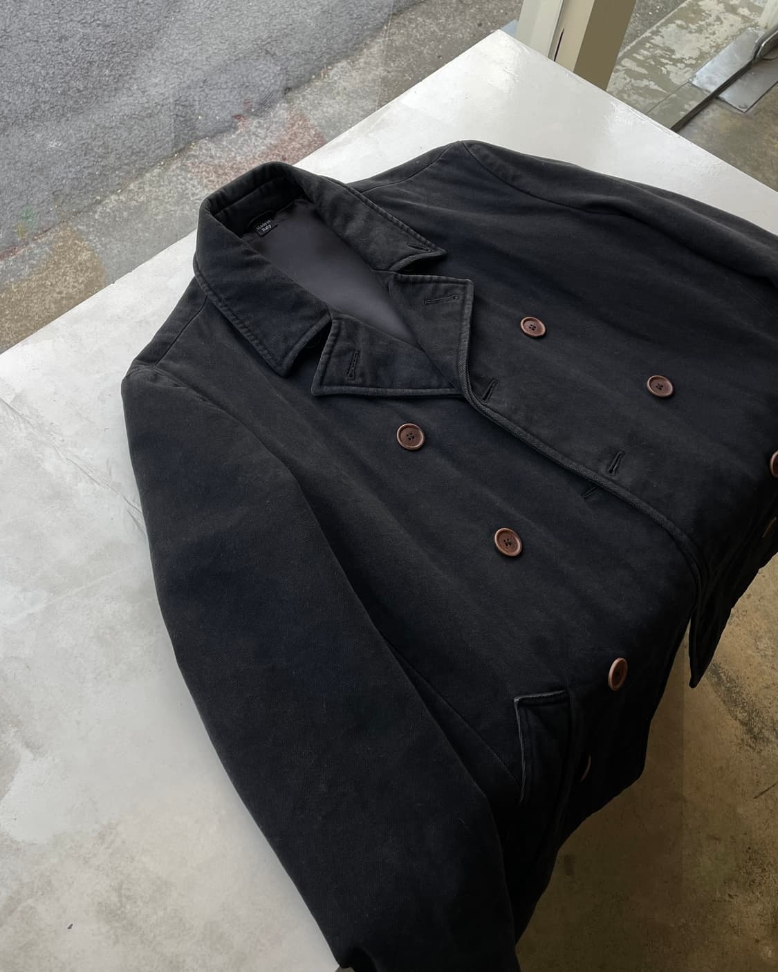 90s Helmut Lang Canvas Peacoat 헬무트 랭 코트 상품이미지8