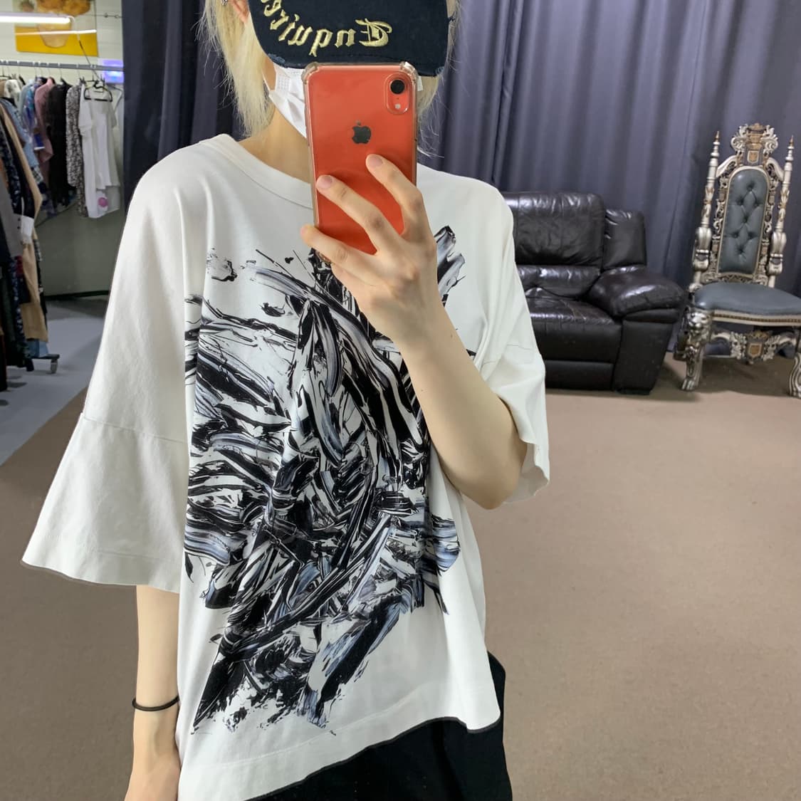 ISSEY MIYAKE MEN 이세이미야케 프린팅 오버핏 반팔 티셔츠 상품이미지2