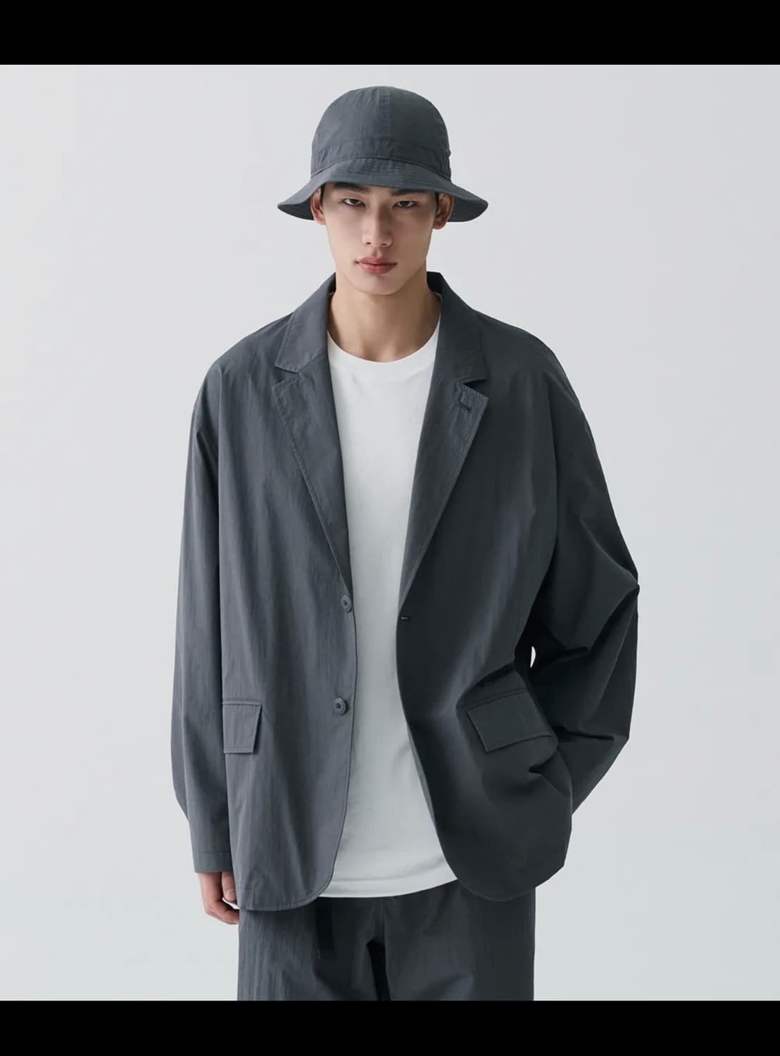 무신사 스탠다드 시티 레저 CN 루즈 핏 블레이저 그레이 m 상품이미지2