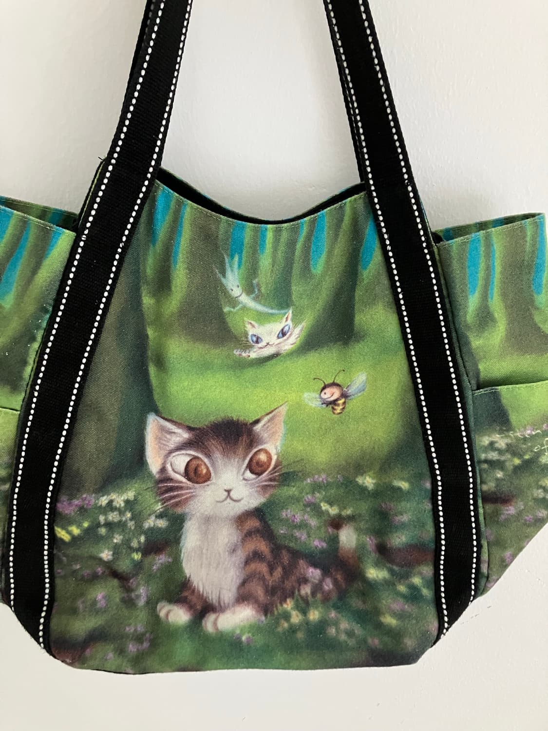 고양이 그래픽 숄더백 상품이미지2