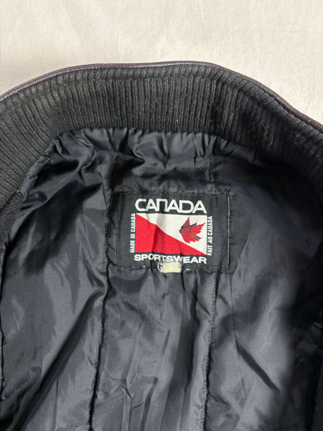 Canada Sports Wear 캐나다스포츠웨어 울혼방 가죽자켓 XXL 상품이미지4