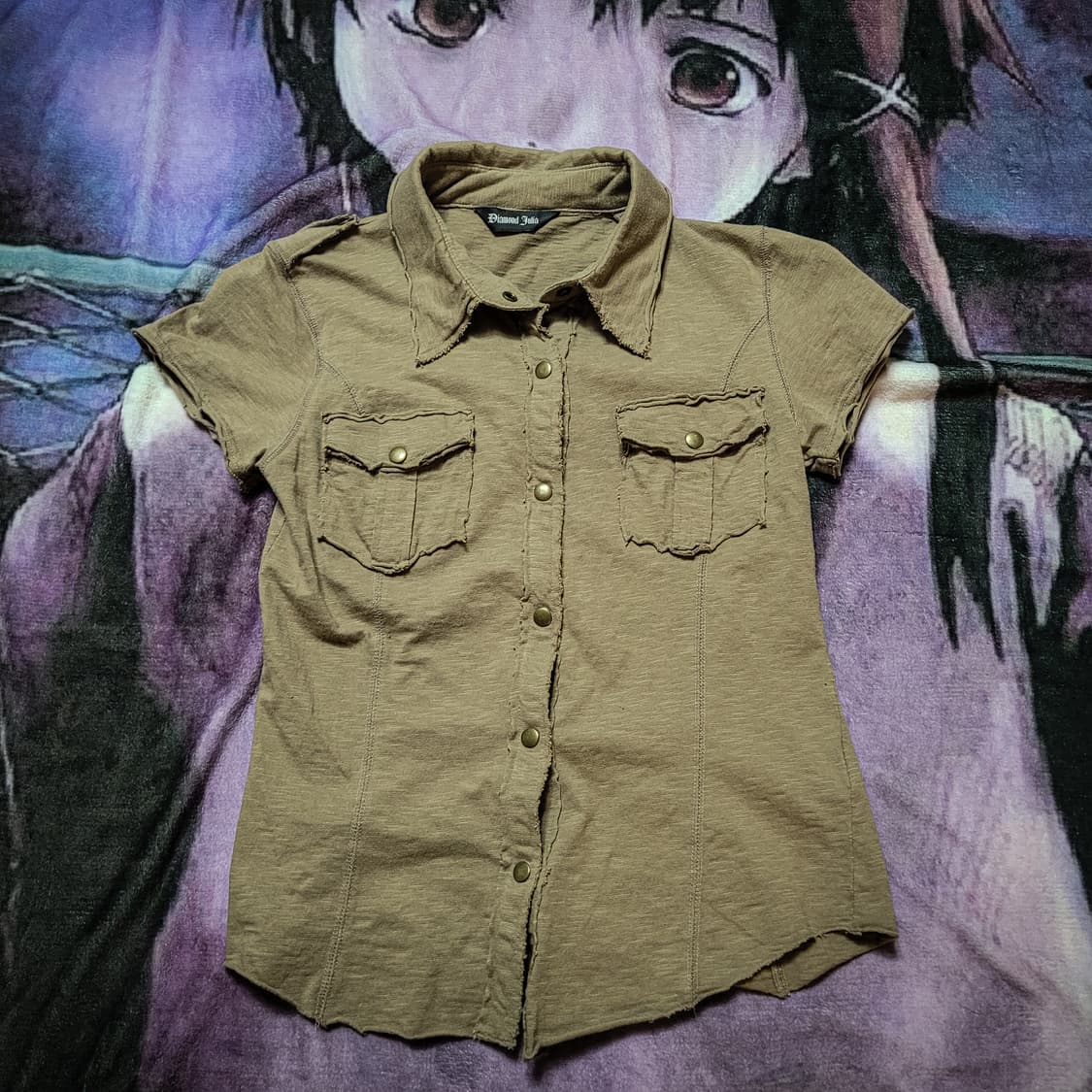 Diamond Julia Distressed Short Shirts 상품이미지2