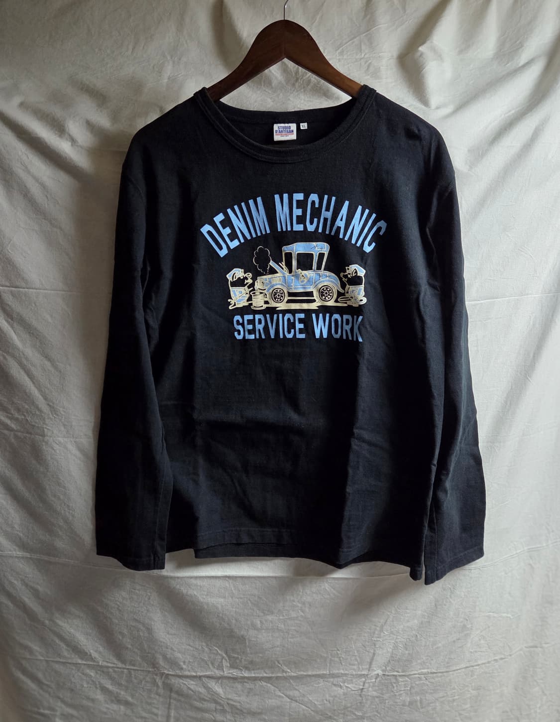 스튜디오 다치산 프린팅 긴팔 티셔츠 블랙 XL 상품이미지1