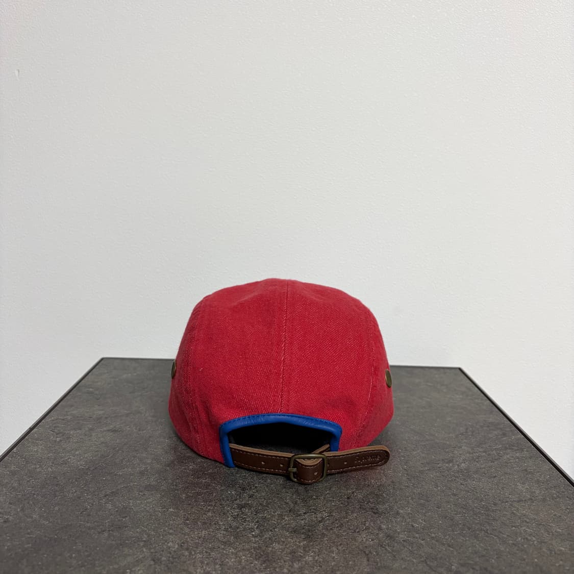 (OS) 슈프림 박스로고 캠프캡 모자 레더 바이저 레드 블루 상품이미지4