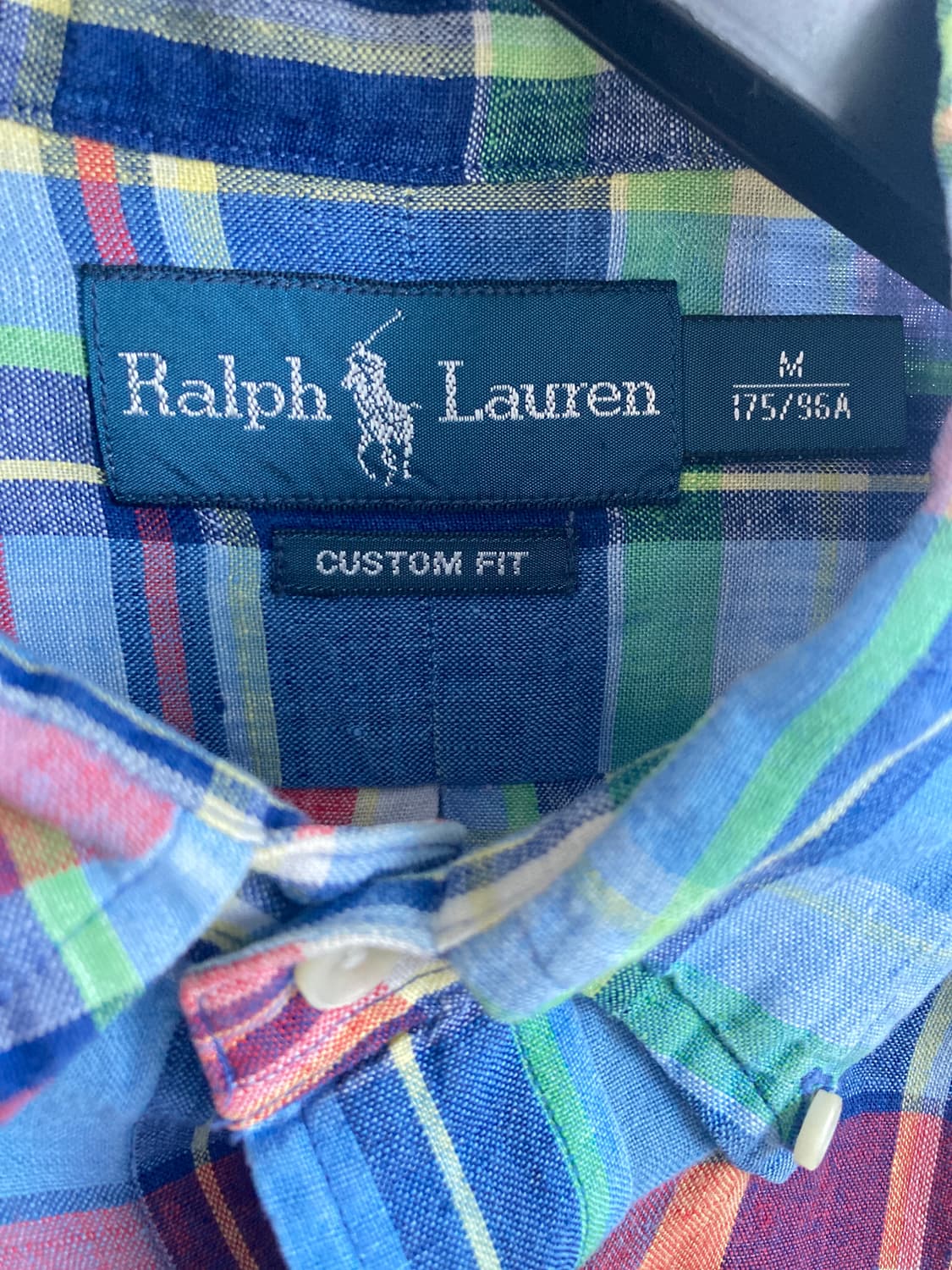 랄프로렌 린넨100% 체크 셔츠 M 상품이미지7