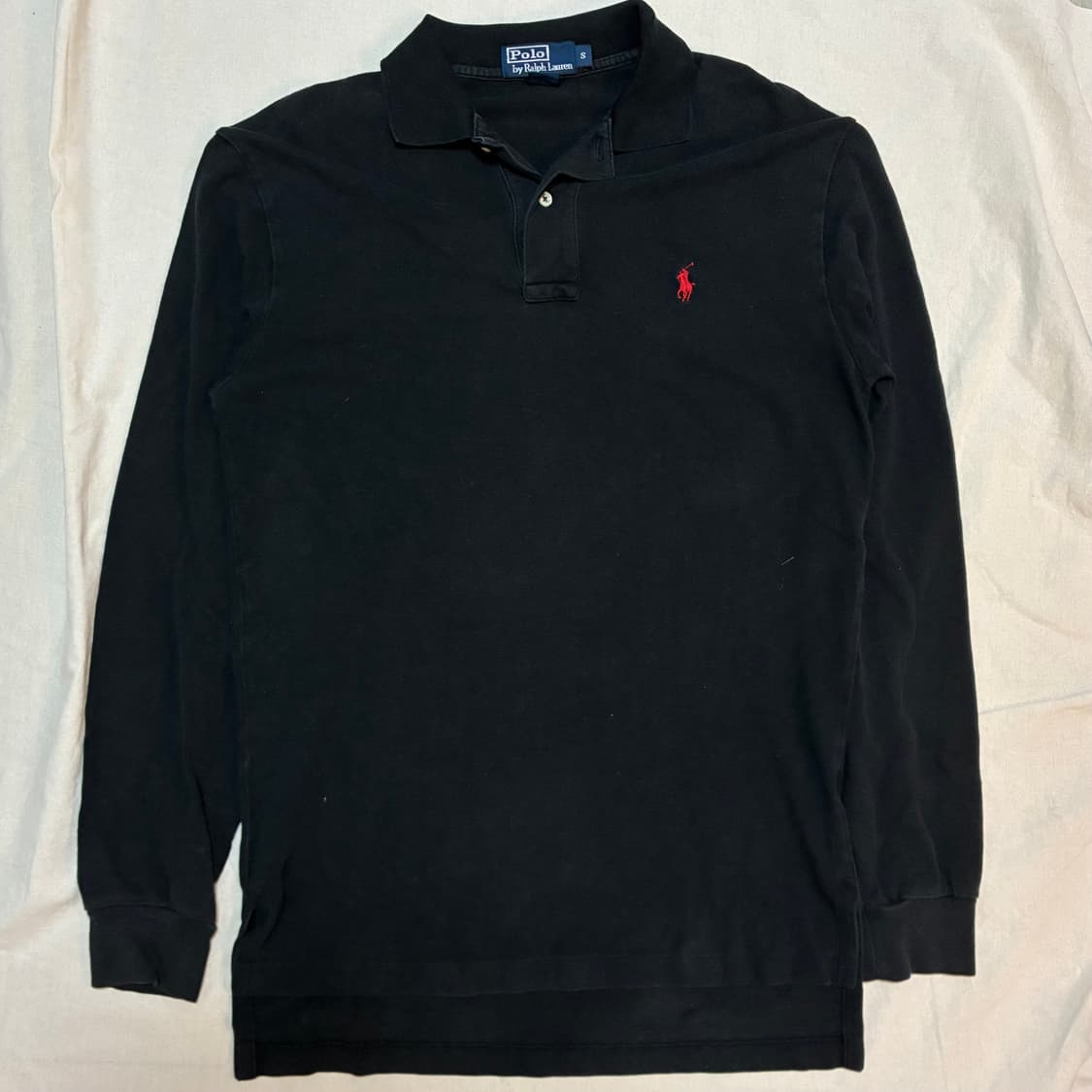 구형 폴로 랄프로렌 블랙 긴팔 카라티 S사이즈 상품이미지2