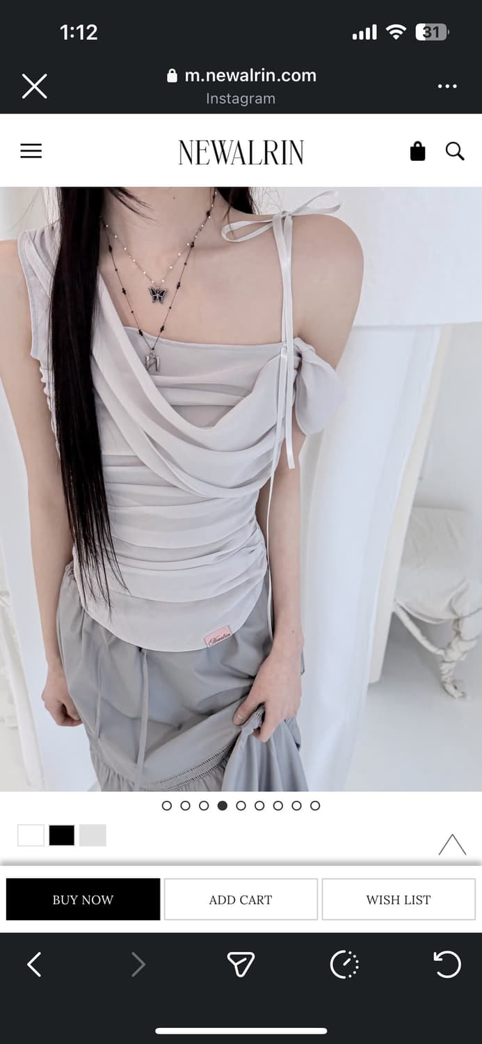 (미개봉) (새상품) 뉴얼린 블라우스 26SS 상품이미지1