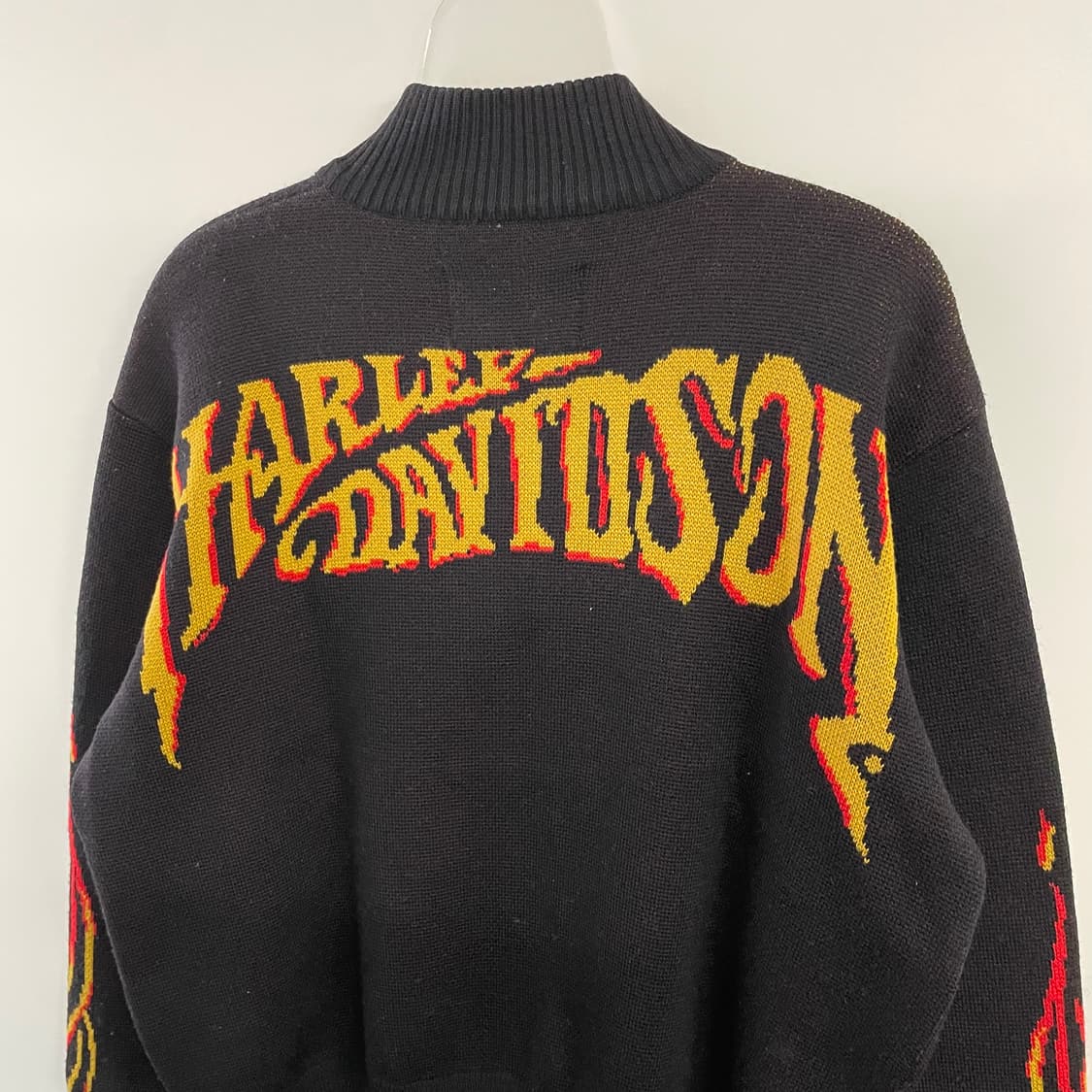90s 할리 데이비슨 플레임 니트집업 상품이미지7
