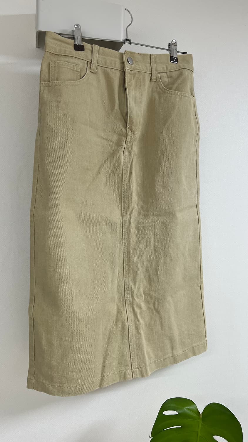 데님 롱 스커트 3종(화이트, 블랙, 베이지) 상품이미지4