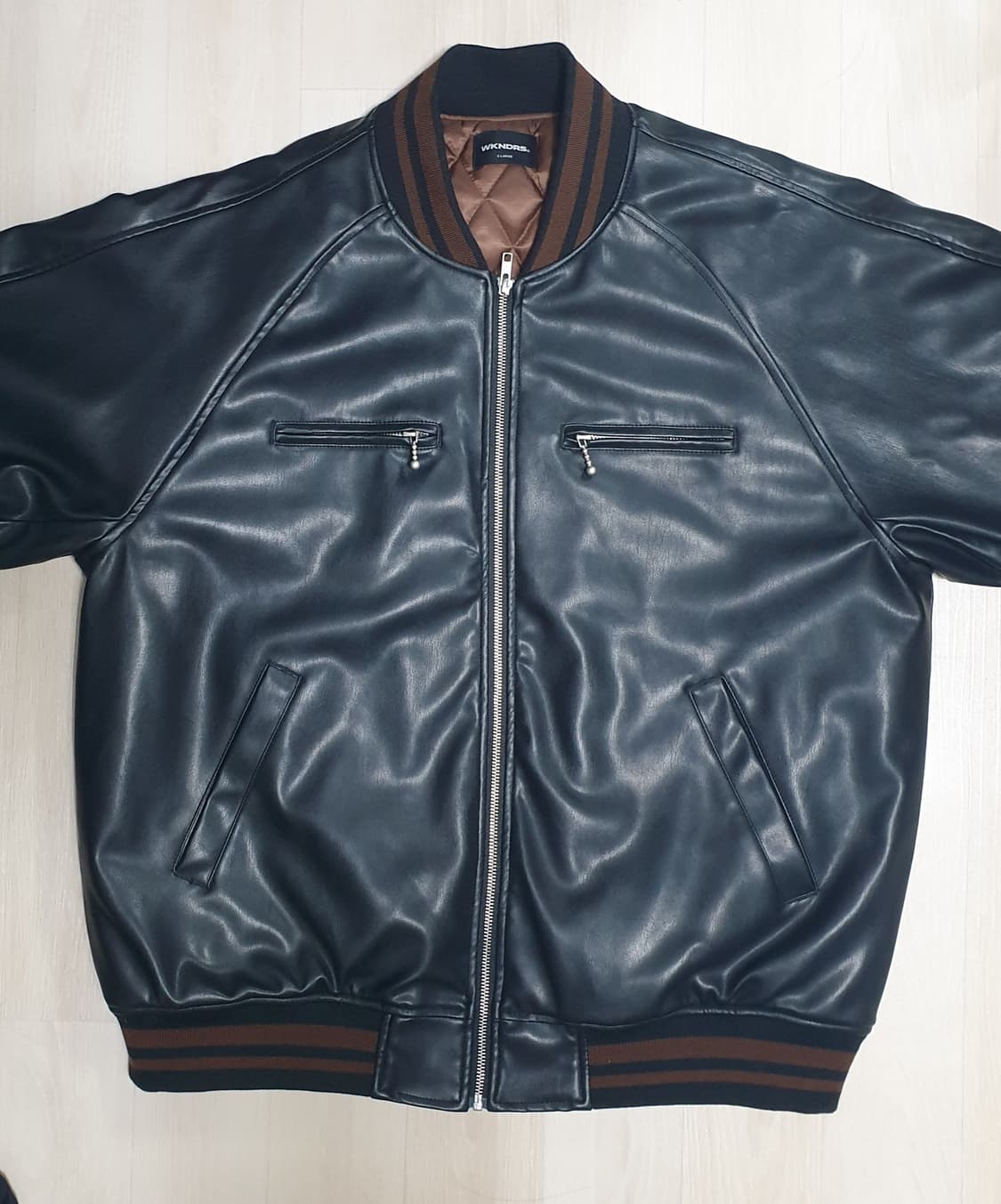 위켄더스 BOUTIQUE LEATHER JACKET (BLACK) 상품이미지5