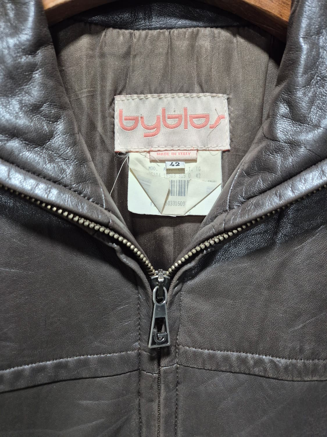 (세일)byblos 이태리명품 브라운 양가죽 자켓 상품이미지3