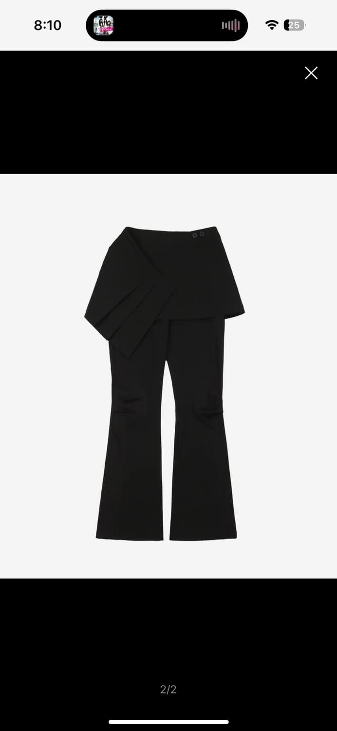 오호스 투웨이 플리츠 스커트 팬츠 블랙 1사이즈 상품이미지2