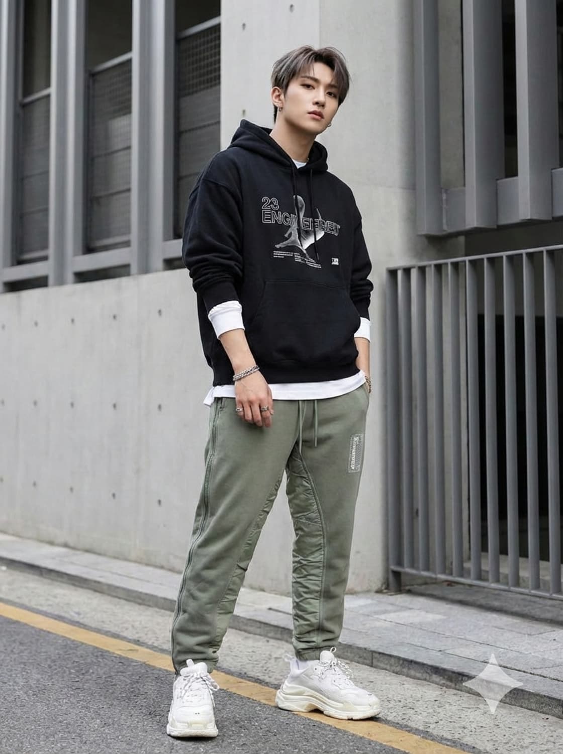 조던 23 엔지니어드 조거 스웻팬츠 카키 상품이미지1
