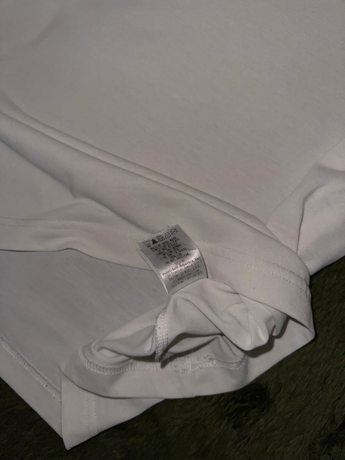 [M] 00s 몽벨 재팬 오리지널 로고 프린트 스포츠 티셔츠 화이트  상품이미지7