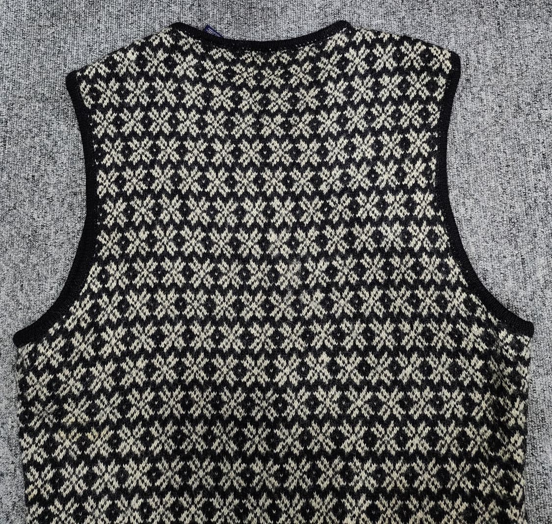 GAP 갭 90s 자카드 빈티지 메탈 버클 울 니트 베스트 조끼 L 상품이미지5