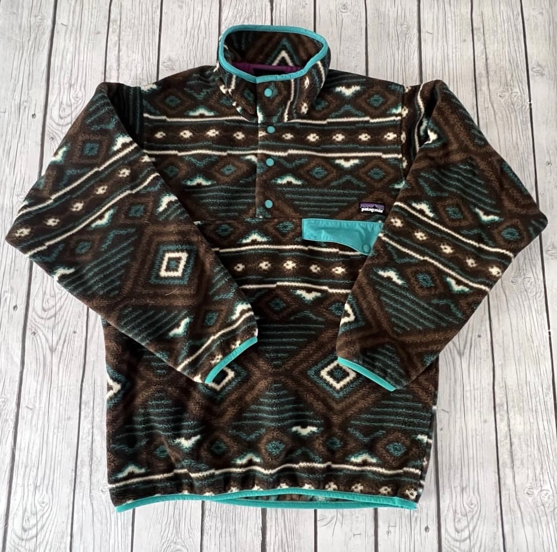 Vintage 파타고니아 아즈텍 신칠라 풀오버   XL 상품이미지1