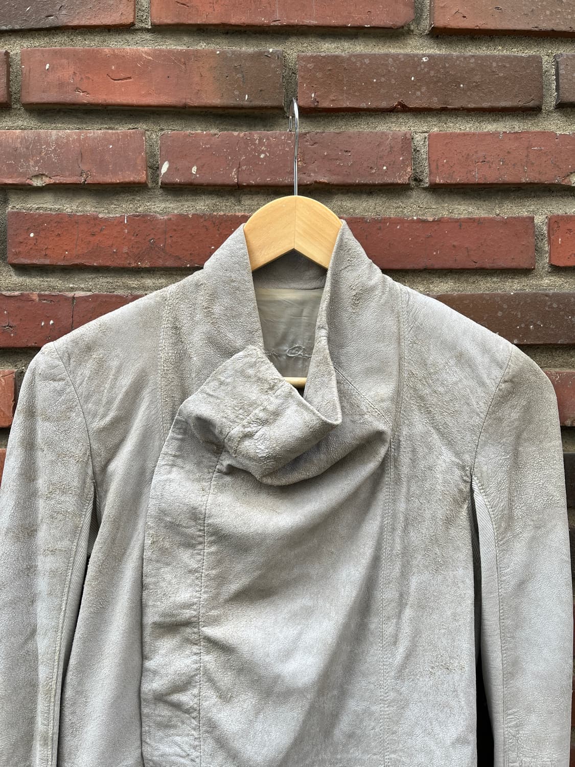 릭오웬스 사선 양가죽 자켓 상품이미지2