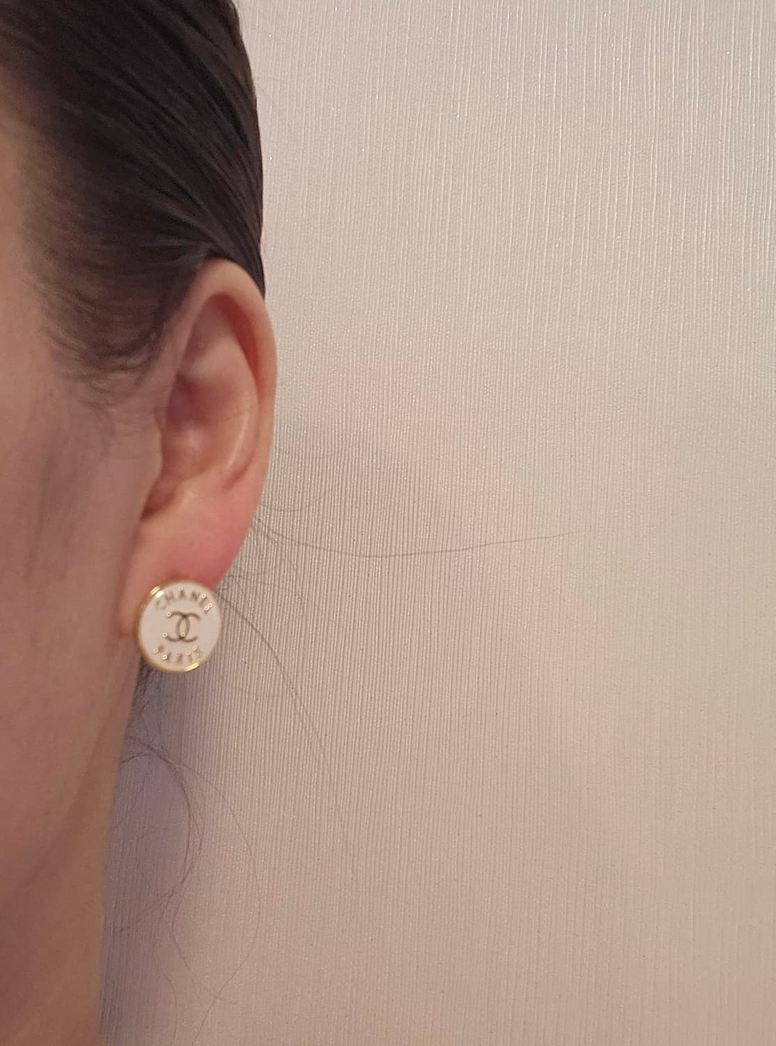 샤넬 단추 CC로고 아이보리 귀걸이 업사이클링 상품이미지7