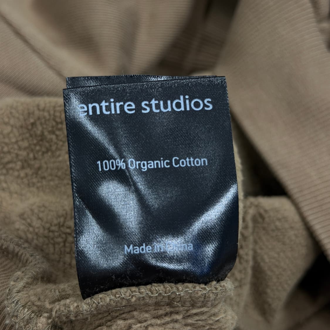 엔타이어스튜디오 헤비 코튼 스웻 후드티 카키브라운 M 상품이미지4