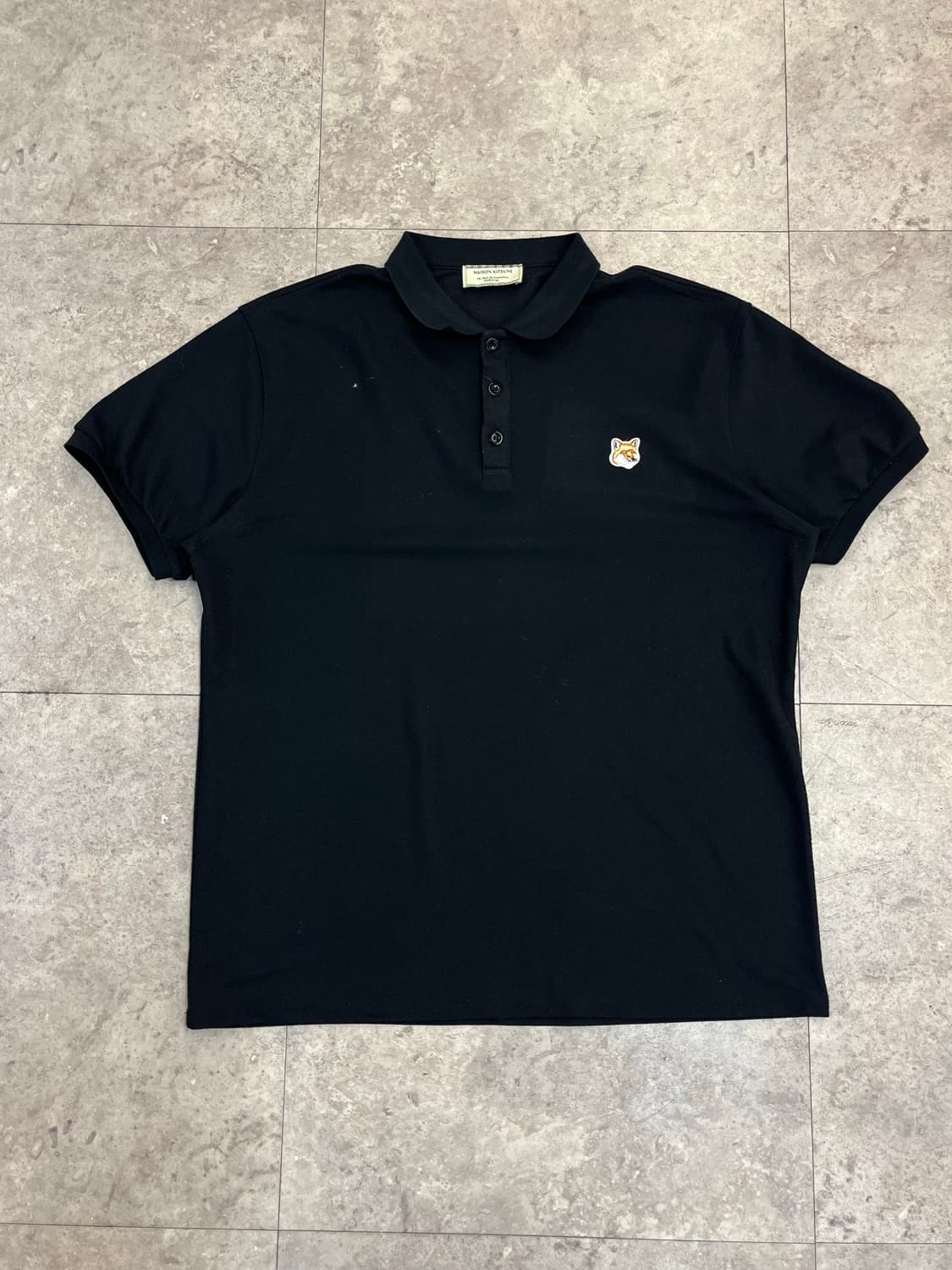 메종 키츠네 반팔 카라티 블랙 #csz3788 상품이미지4