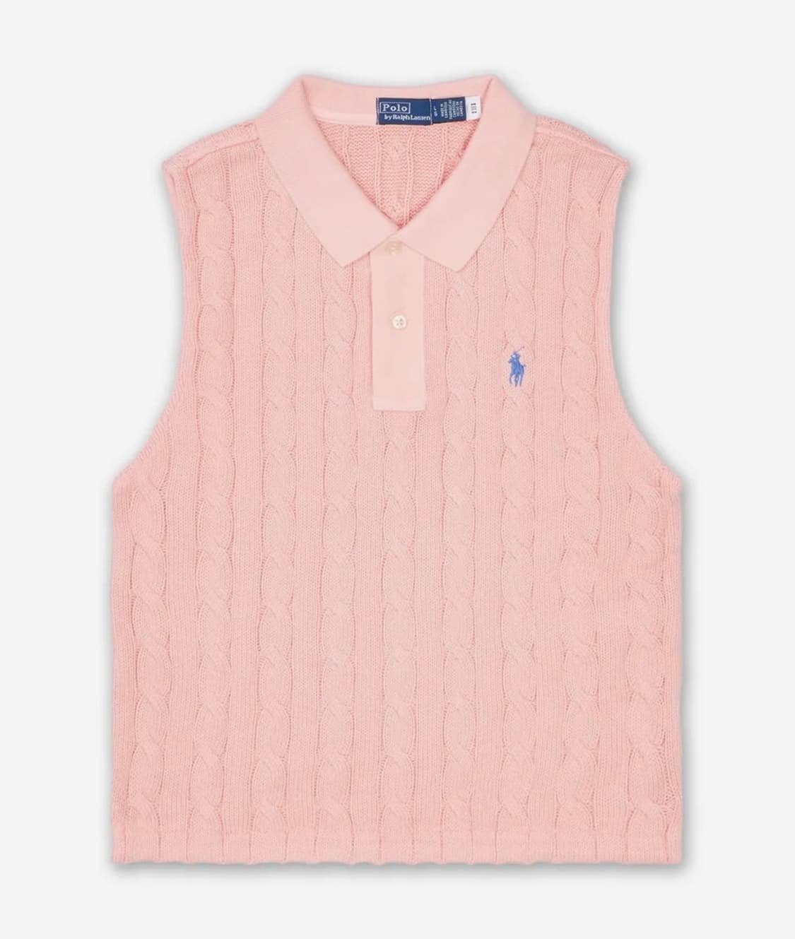 폴로랄프로렌 케이블니트 크롭 폴로셔츠 상품이미지1