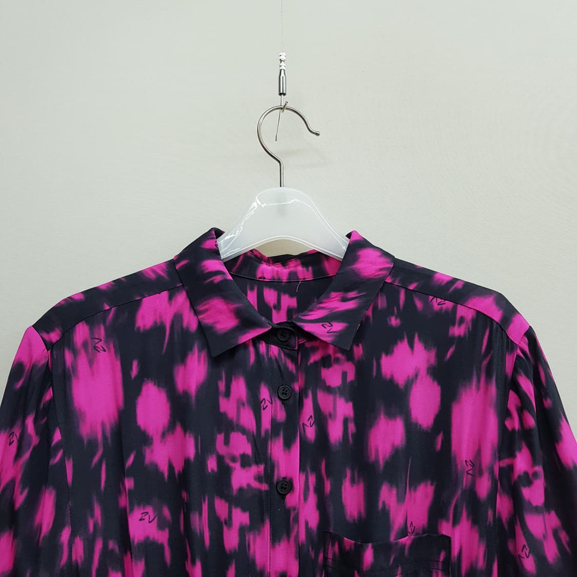 자딕앤볼테르 핑크 블랙 패턴 스트링 롱 원피스 L사이즈 상품이미지2