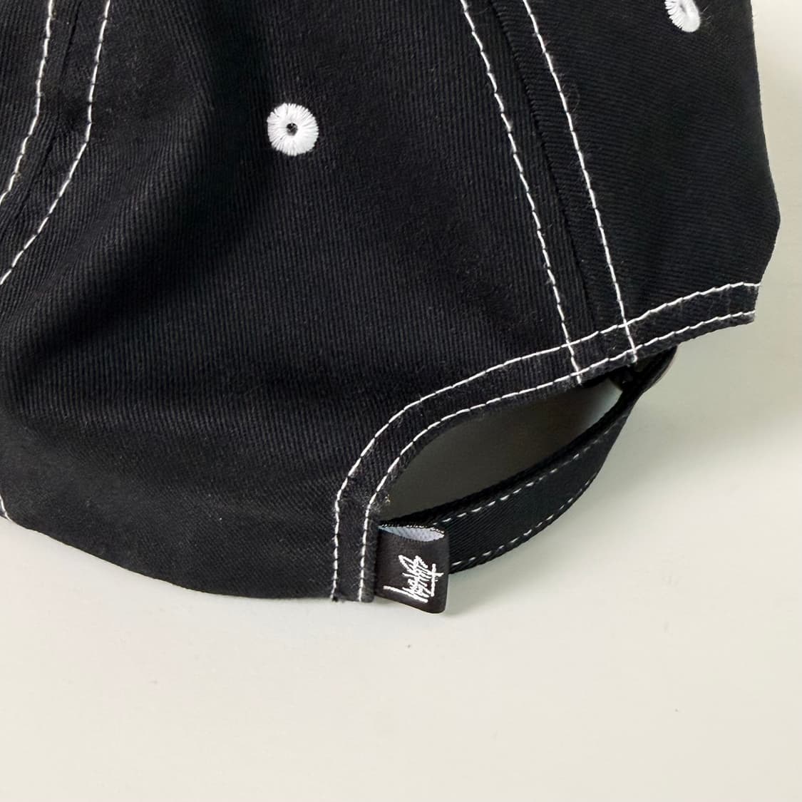 스투시 미드 뎁스 스투 아치 스트랩백 캡 트루 블랙 (반택포) 상품이미지5