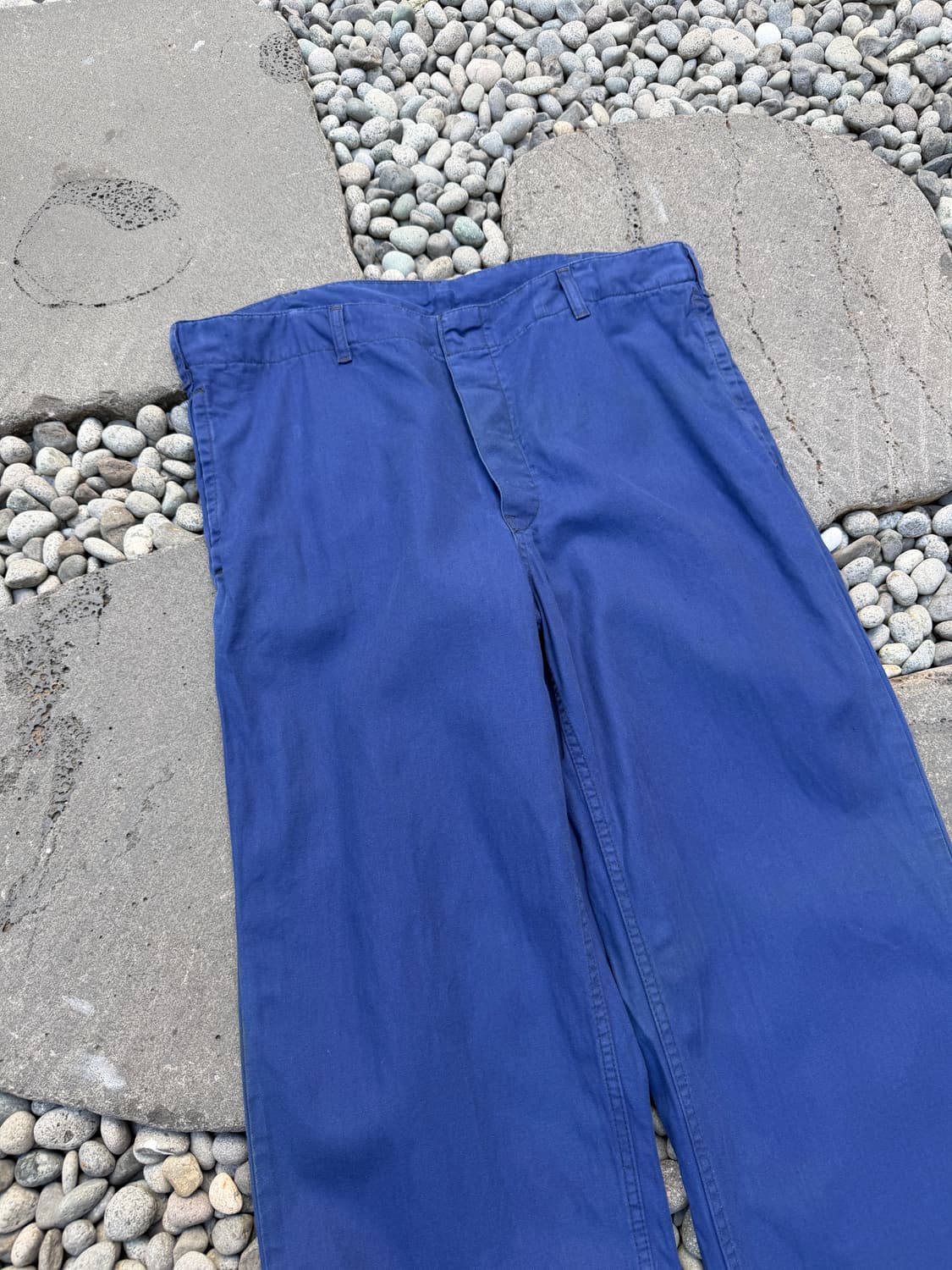 1980s GERMAN HBT INK BLUE 헤링본트윌 프렌치워크팬츠 상품이미지5
