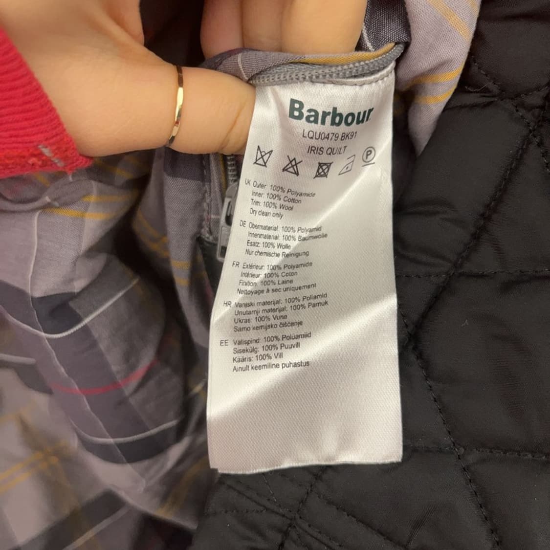 바버 멀티포켓 트러커 체크 퀄팅 워크 자켓 12 C09218 상품이미지6