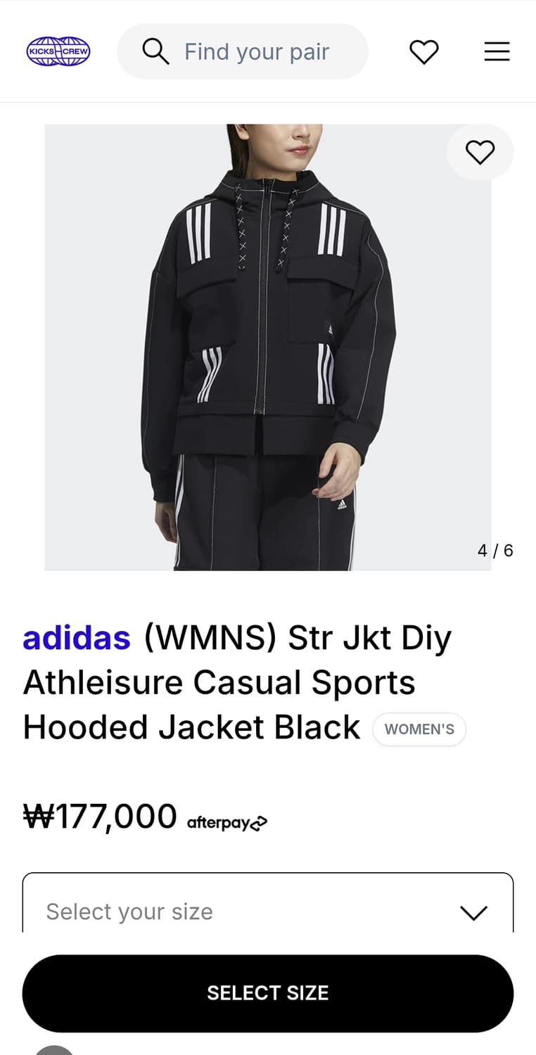 아디다스 오버핏크롭자켓 M 여성66 가슴58 기장51/59 상품이미지2