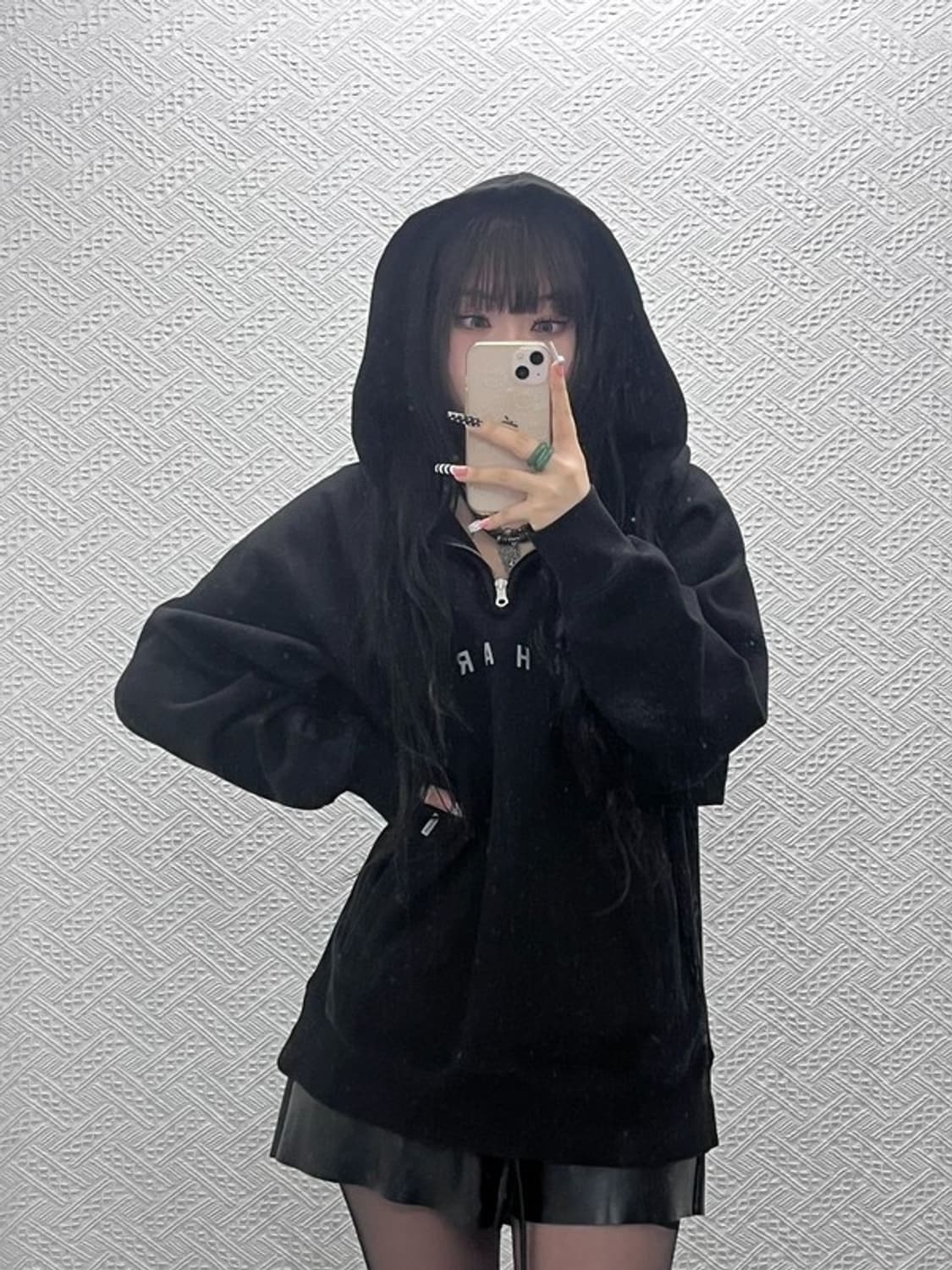 칼하트 캐주얼 빈티지 스펠로고 반집업 후드티 L C10110 상품이미지1