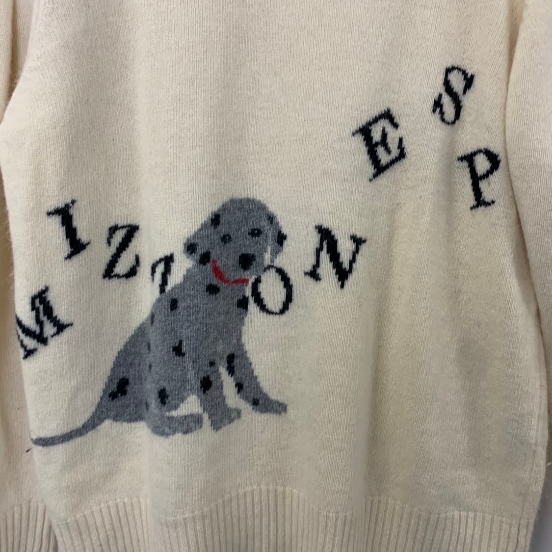 Vintage 아이보리 댕댕이 목폴라 니트 상품이미지3