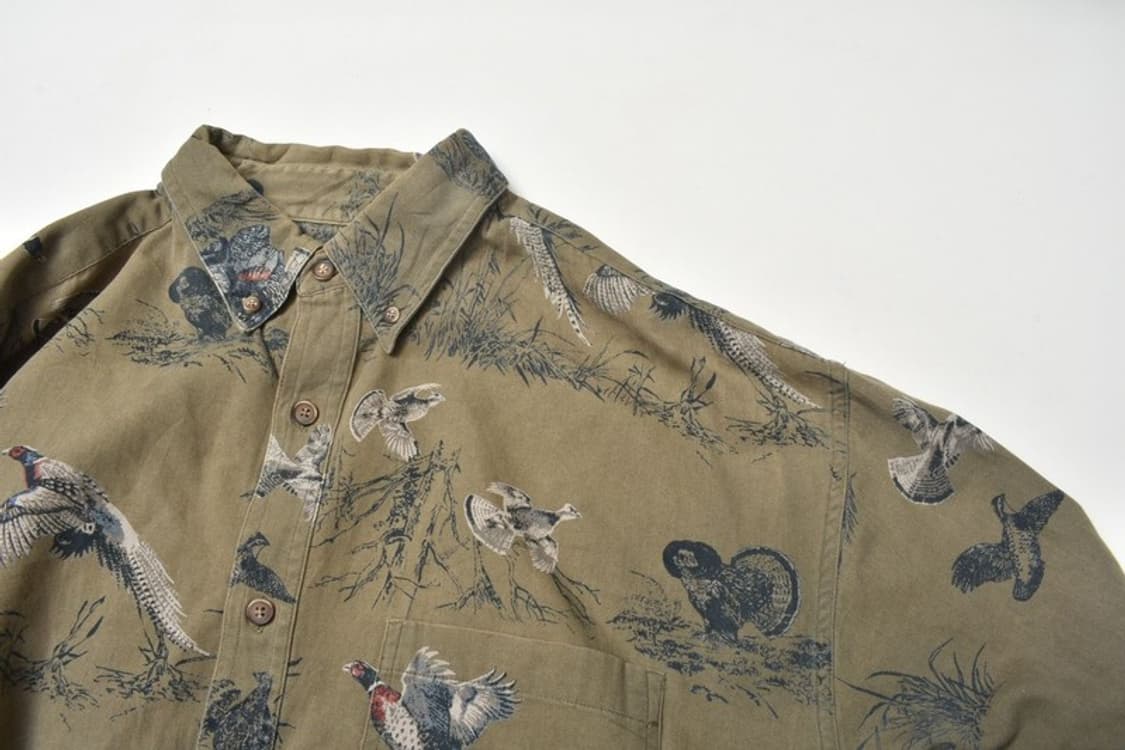 90S 빈티지 헌팅 셔츠 남방 XL N1283 상품이미지5