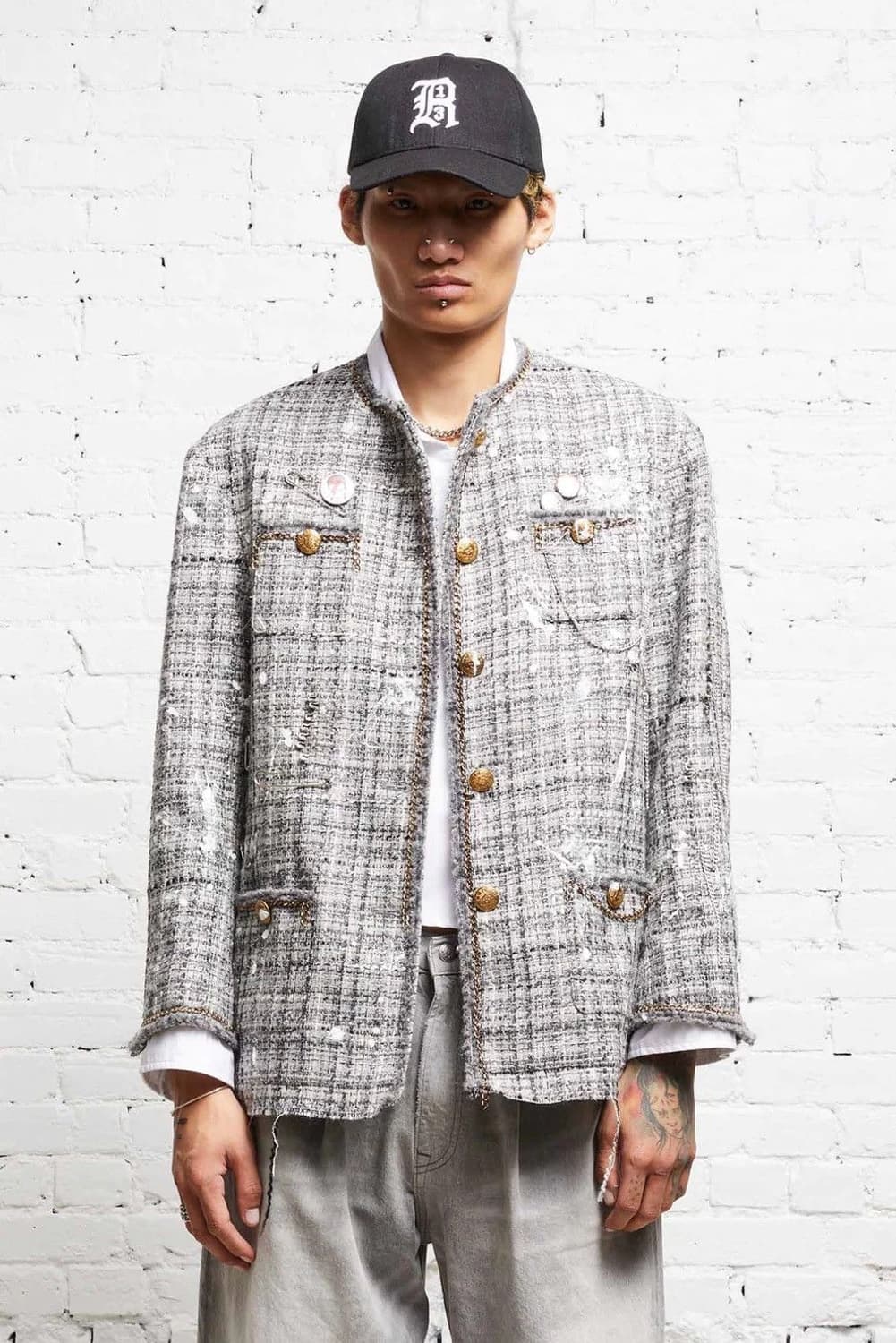 [NCT 태용님 착용] R13 그레이 트위드 자켓 상품이미지4