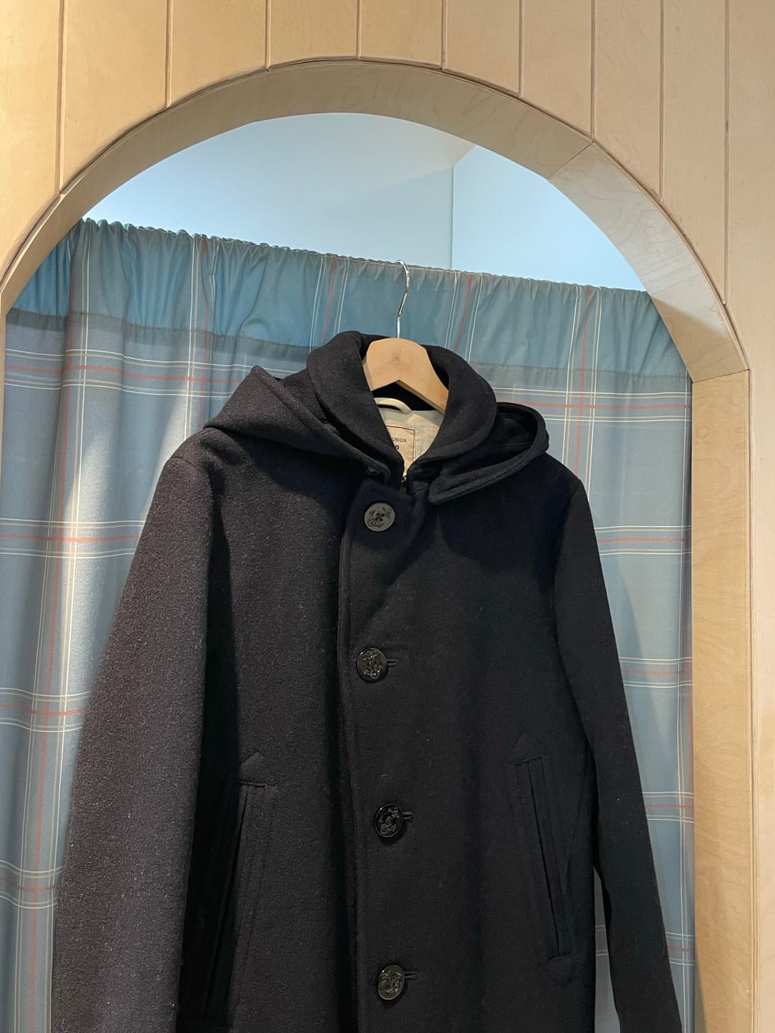 Coen 둥근카라 후드울코트 상품이미지4