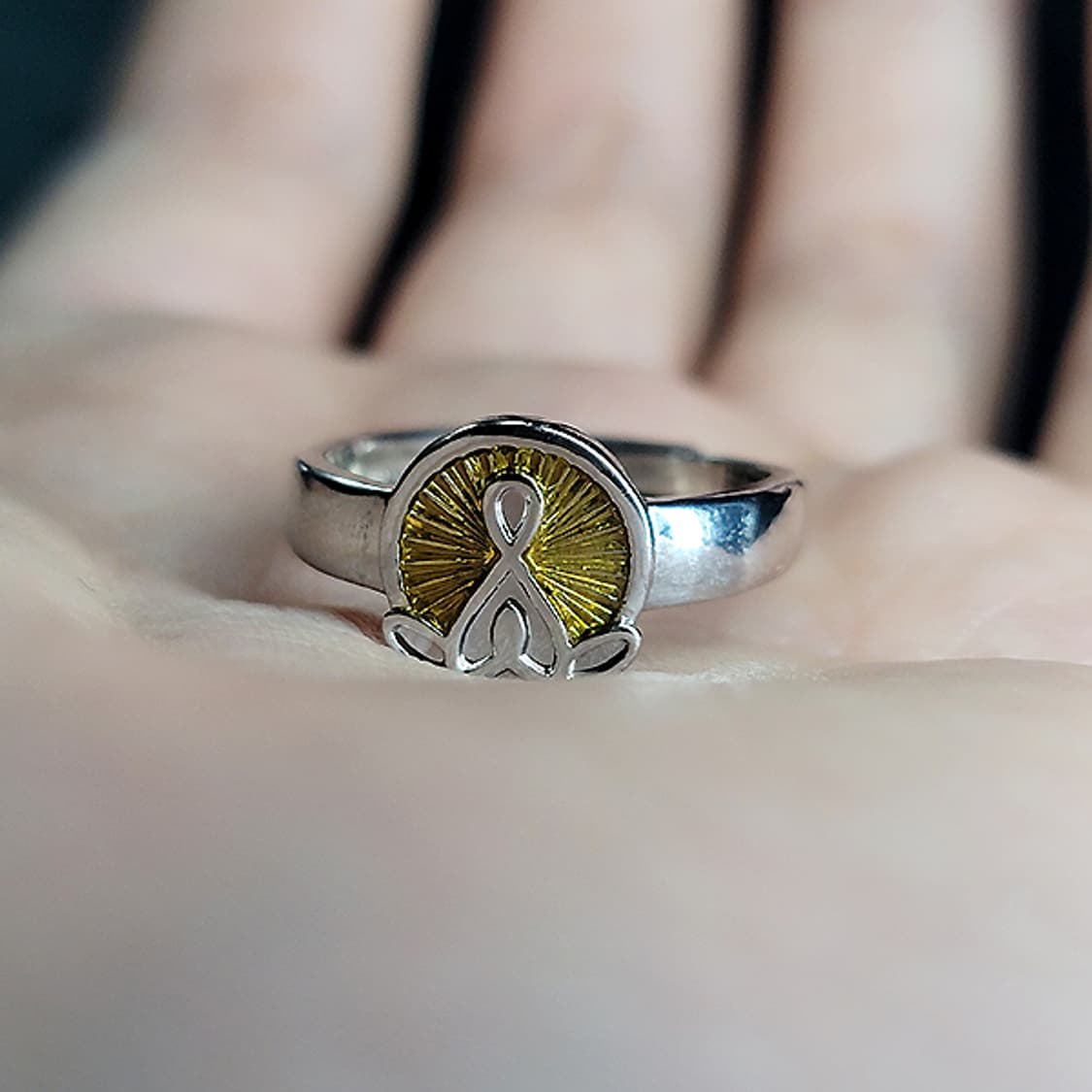 Osen 실버 남자 엔틱 빈티지 명품 좌상 명상 반지 상품이미지4