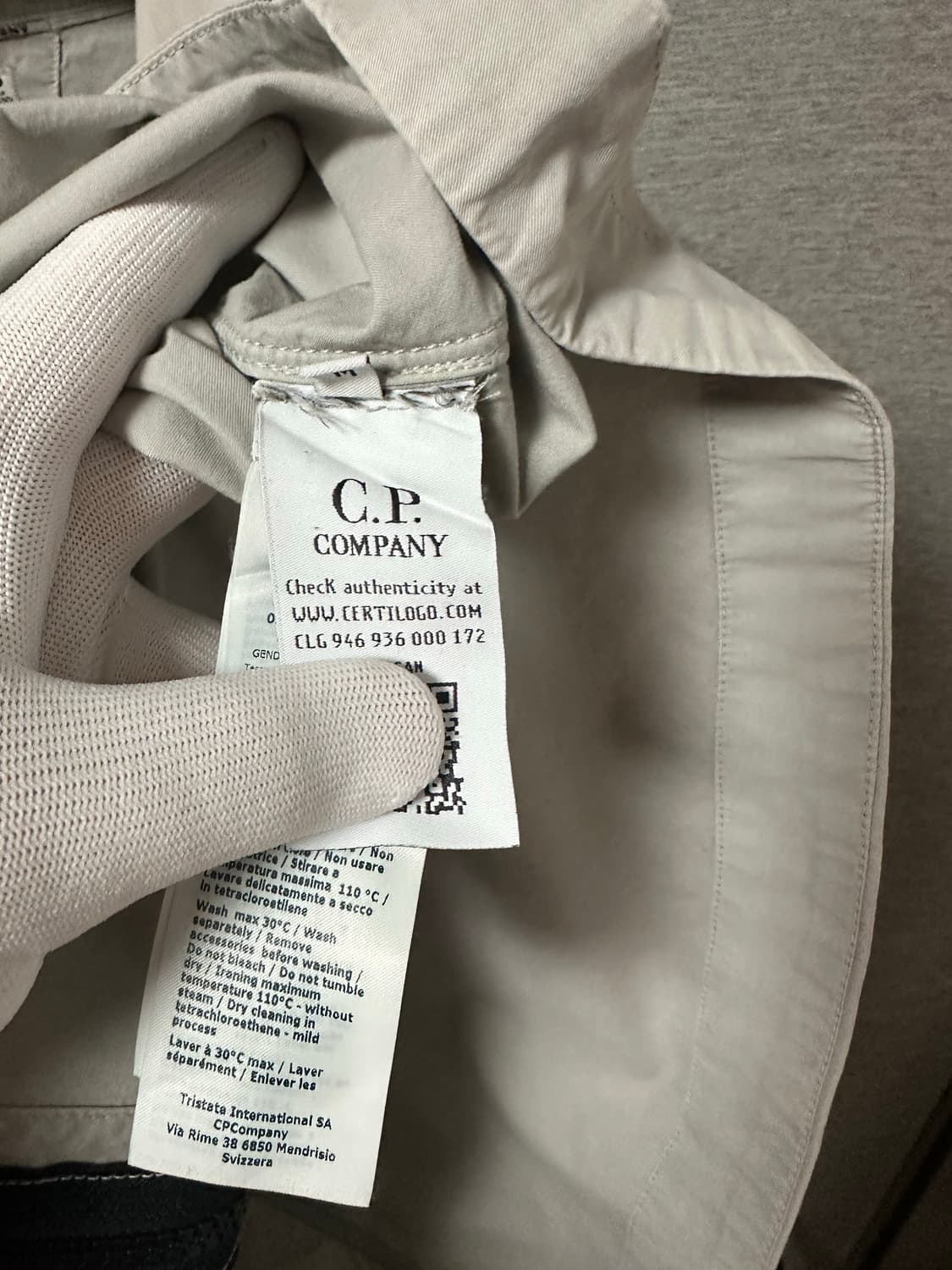 CP컴퍼니 렌즈와펜 탄창 하이넥 오버셔츠 라이트그레이 (M) 상품이미지4