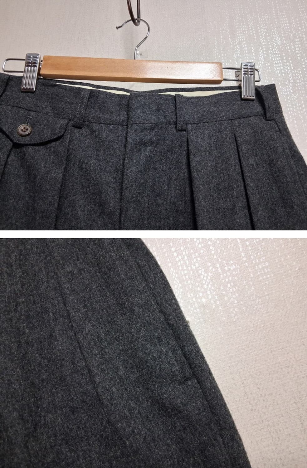 일본빈티지 랄프로렌 챕스 CHAPS RALPH LAUREN 투턱 모직팬츠 상품이미지3