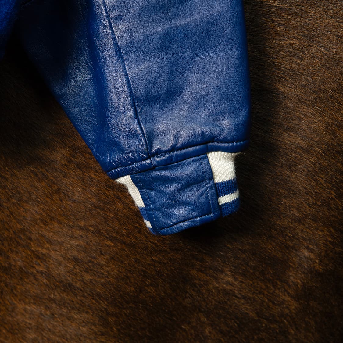 [100] 80s SAGAWA EXPRESS 울 레더 바시티 자켓  상품이미지6