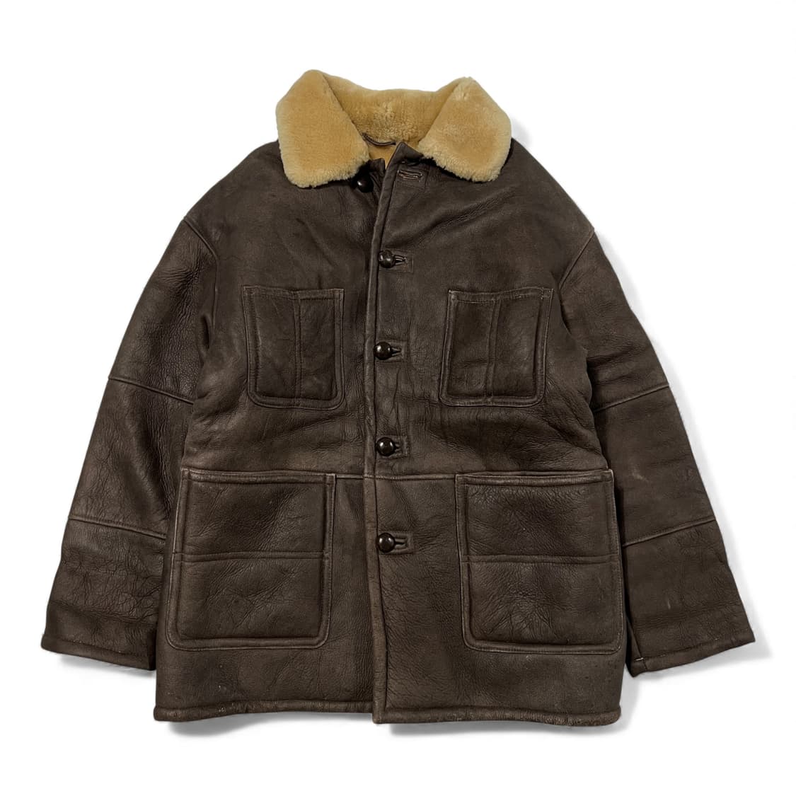 Johns hamer 옥토퍼스 아미 쉽스킨 롱무스탕자켓(L) 상품이미지1