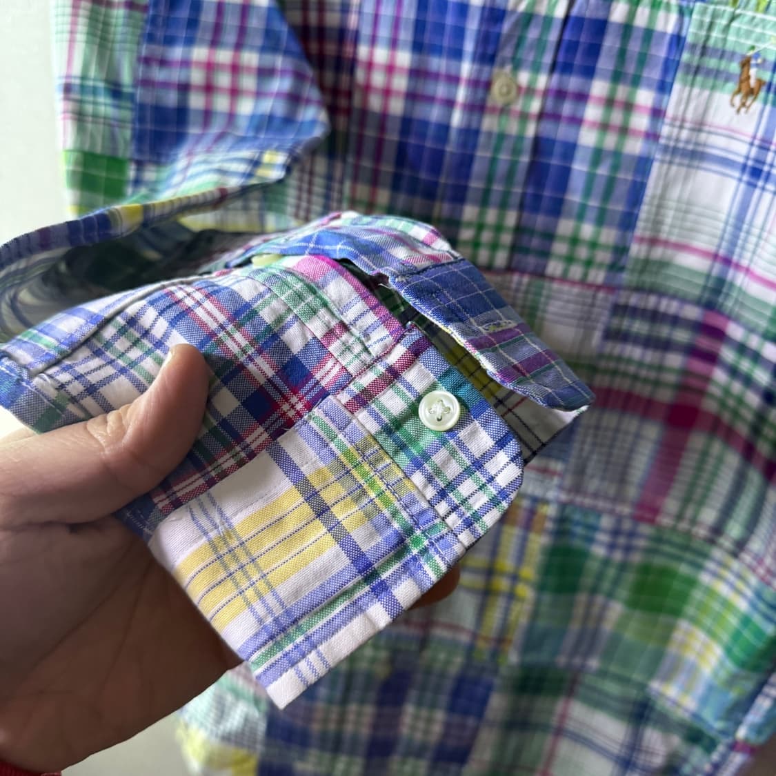 폴로 랄프로렌 패치워크 캐주얼 셔츠 커스텀 S (90-95) 상품이미지6