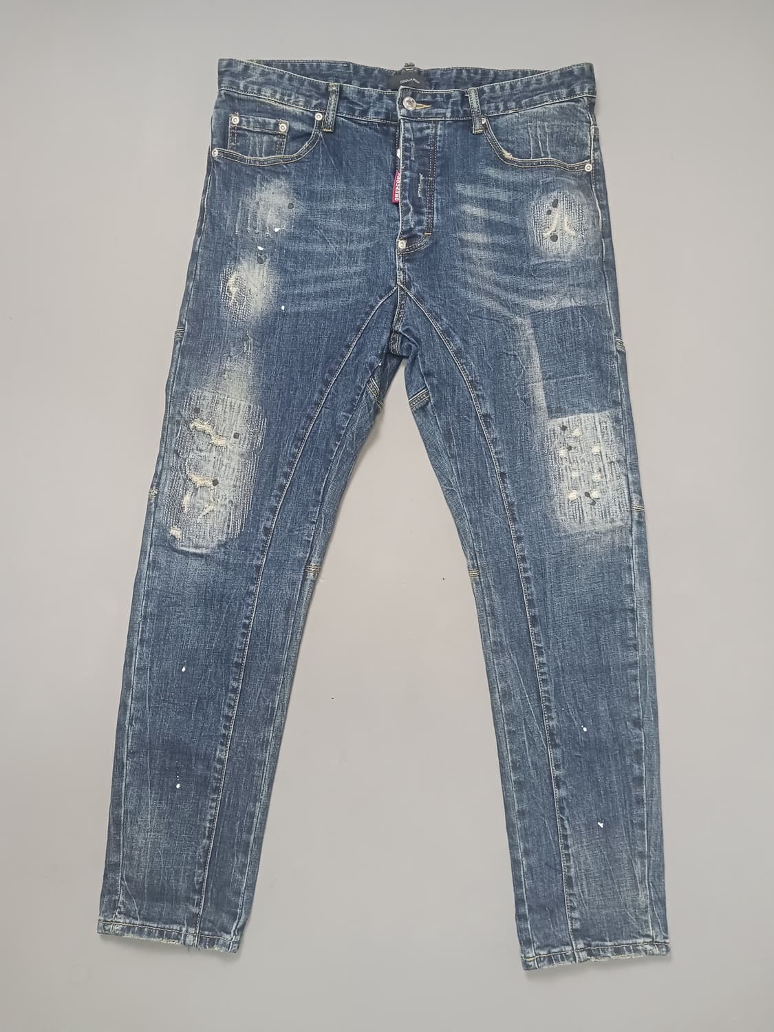 [34] 디스퀘어드2 스티치덧댐 타이디바이커진 청바지 상품이미지1