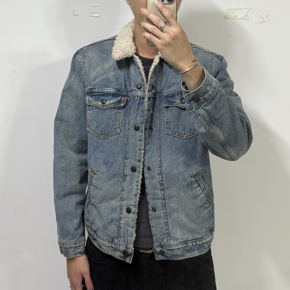 리바이스 오렌지탭 데님 쉐르파 자켓  상품이미지3