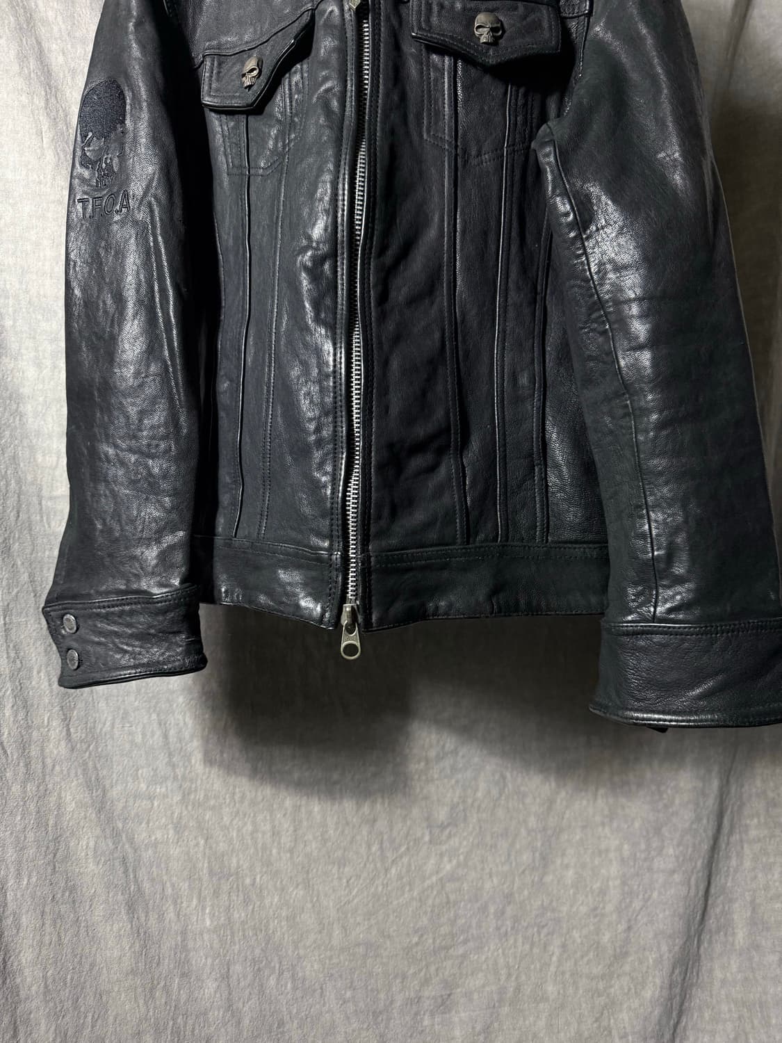 JACKROSE “TFOA” Skull Cow Leather Jacket 상품이미지5